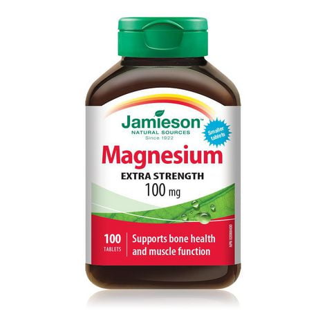 Jamieson Magnesium 100 mg Tablets, 100 Tablets