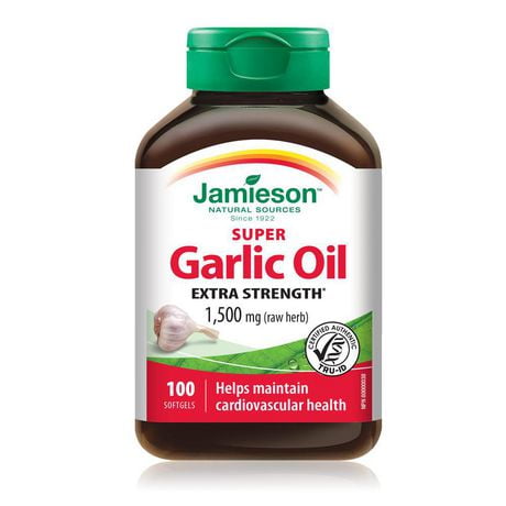 Jamieson Super Garlic Oil 1,500 mg Softgels, 100 softgels