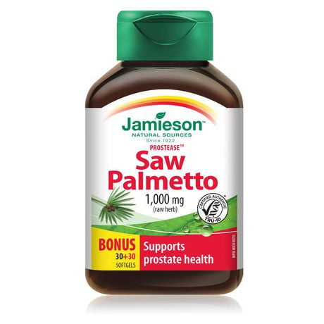 Jamieson Prostease Saw Palmetto 1,000 mg Softgels, 60 Capsules