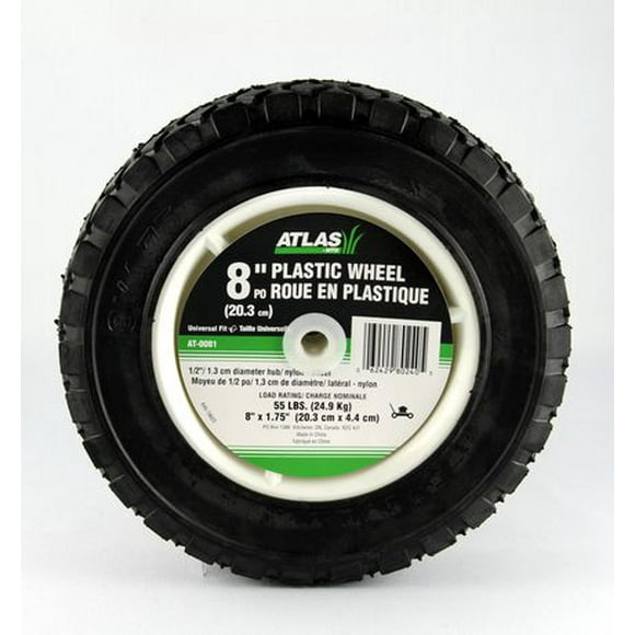 Replacement 8-inch Plastic Lawn Mower Wheel