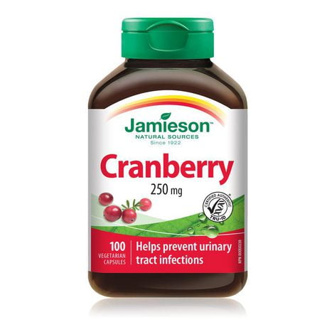 Jamieson Cranberry 250 mg Capsules, 100 capsules