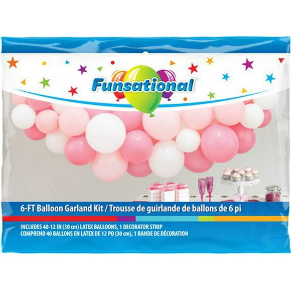 Funsational Balloon Garland, 6-FT Pink Balloon Garland