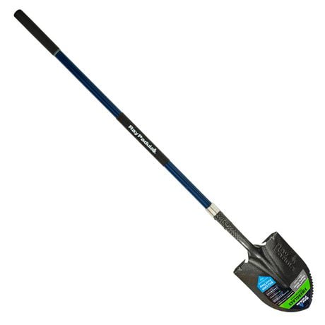 Ray Padula Fiberglass Long Handle Round Point Digging Garden Shovel