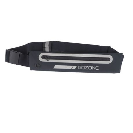 GoZone Slimline Waist Pack – Black/Grey, With headphone port