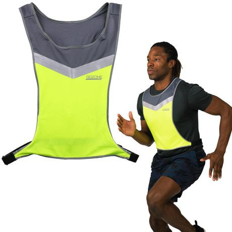 GoZone Reflective Vest – Lime/Grey, With zippered pocket