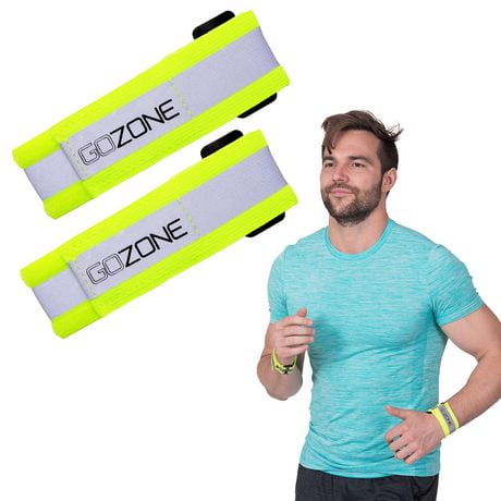 GoZone Reflective Bands – Lime/Grey, Adjustable fit