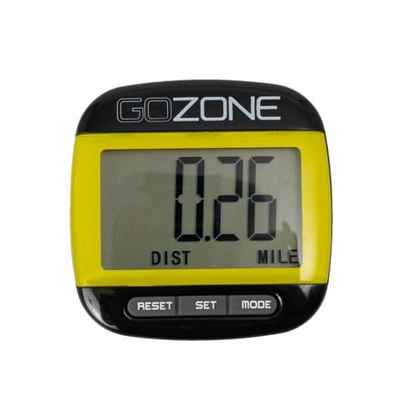 GoZone Pedometer – Black/Lime, Large LCD display