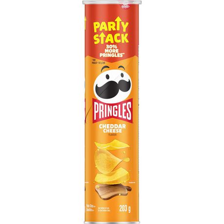 Pringles Potato Chips Cheddar Cheese Flavour Party Stack 203 g ...