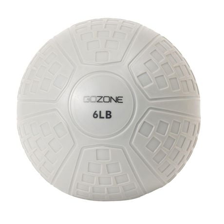 Ballon d’exercice 6 lb GoZone – Blanc Construction en PVC durable