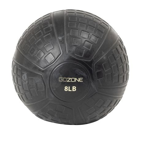 GoZone 8lb Fitness Ball – Black, Durable PVC construction
