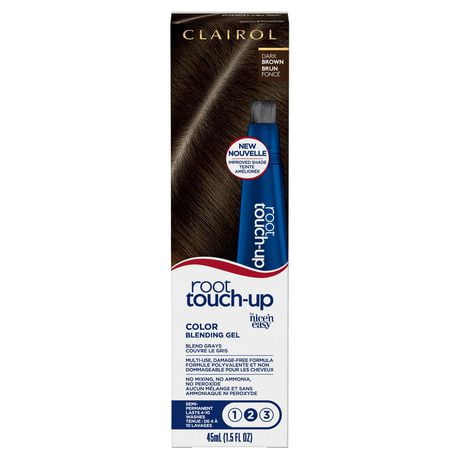 Coloration semi-permanente Clairol Root Touch-Up gel, #1 Retouche-Racines au Canada, Formule douce non dommageable Estompe les cheveux gris