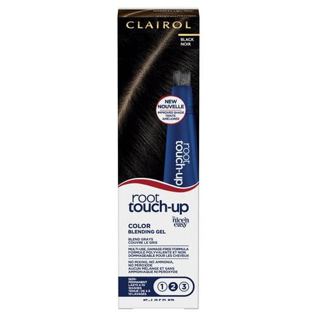 Coloration semi-permanente Clairol Root Touch-Up gel, #1 Retouche-Racines au Canada, Formule douce non dommageable Estompe les cheveux gris