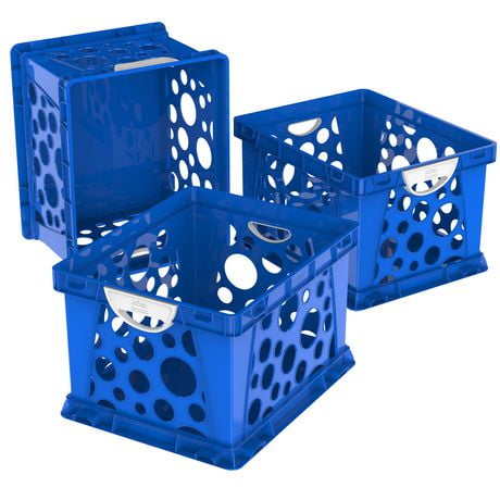 Storex Premium File Crate + Handles /Classroom Blue (3units/pack ...