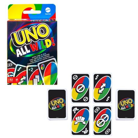 UNO All Wild Card Game for 7 Year Olds and Up - 112 cards