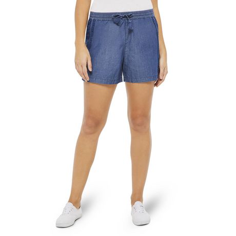 chambray shorts womens