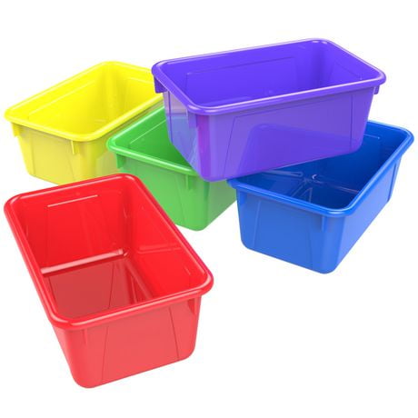 Storex Small Cubby Bin, Classroom Assorted (case of 5)