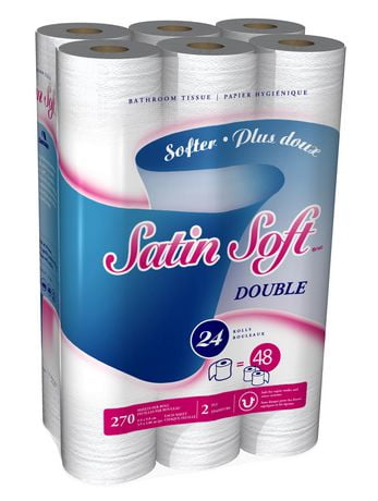 Satin Soft 24 db rl Bathroom Tissue | Walmart Canada