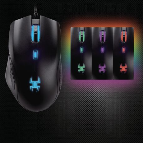 Black web gaming mouse double clicking test