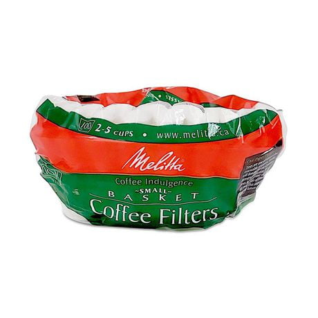Melitta Small Basket Coffee Filters, 2-5 Cups, 100 filters
