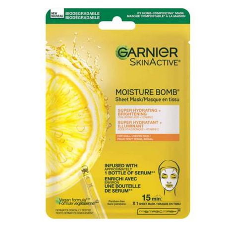 Garnier SkinActive Glow Boost Fresh-Mix Sheet Mask with Vitamin C, For ...