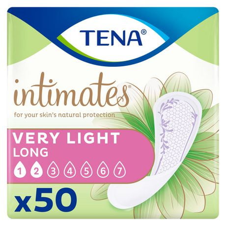 Protège-dessous TENA intimates contre les fuites urinaires, absorption très légère, 50 unités 50 unités