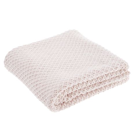White Luxury Chenille Knitting Throw Blanket | Walmart Canada