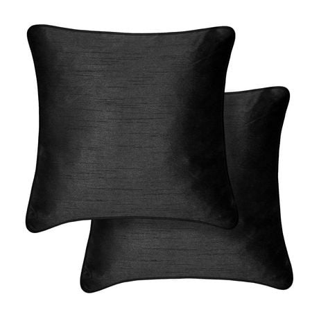 Faux Silk Decorative Cushions -Two Pack