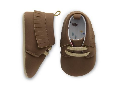 Child of Mine By Carters Boys Mid Top Moccasin Crib Shoe Walmart