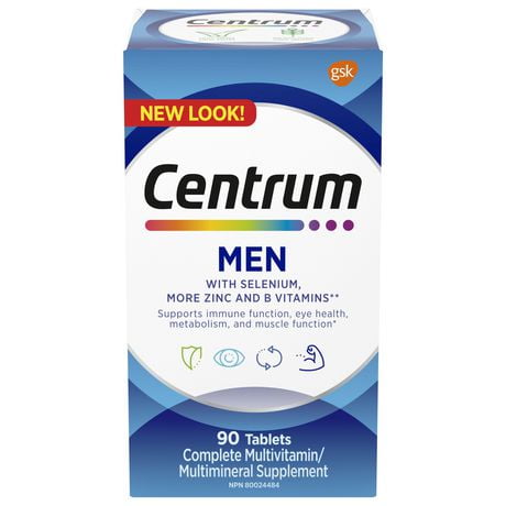 Centrum Men Multivitamin and Multimineral Supplement Tablets, 90 count