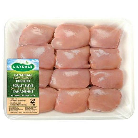 Lilydale Boneless Skinless Thighs Value Pack, 10-14 pieces per tray, 1.06 - 1.44 kg
