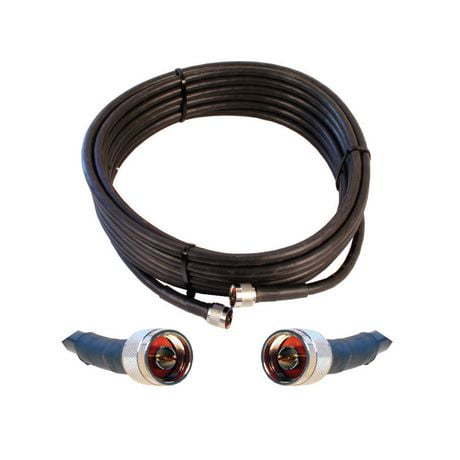Câble Coaxial WILSON400 (N Male - N Male) à très faible perte de 30 pieds de Wilson Electronics - Noir