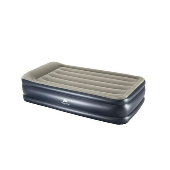 Ozark Trail Twin Airbed with Built in pump (Double High), 75" x 38" x 18"/1.91m x 97cm x 46cm