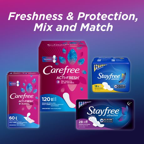 stayfree overnight pads without wings
