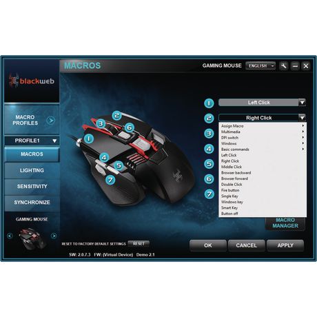 Blackweb rgb gaming mouse dpi