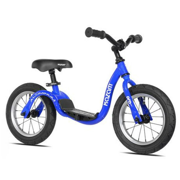 Draisienne légère en aluminium sans pédale avec pneus à air comprimé réels Kazam® PRO, Bleu