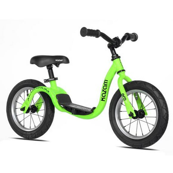 Kazam® PRO Lightweight Aluminum No Pedal Balance Bike with Real Air Tires, Green