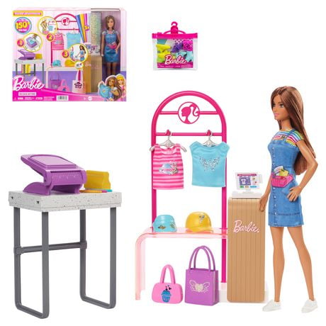 Barbie Bundle Make N Sell Boutique Playset and Shoe Pack Walmart