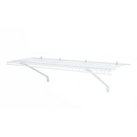 Mainstays wire shelf kits, 3-Feet X 12-Inch, White, Vinyl white coated wire shelf