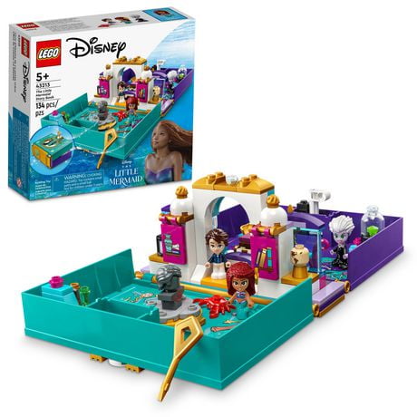 LEGO Disney Princess Livre d’histoire de La petite sirène 43213 Ensemble de construction (134 pièces) Comprend 134 pièces, 5+ ans
