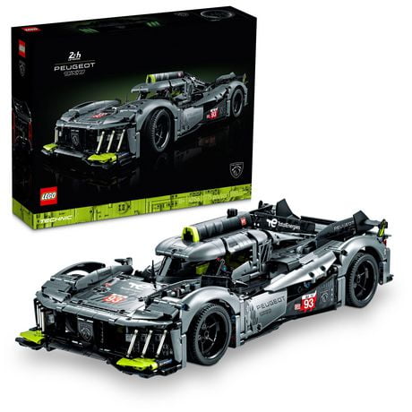 LEGO Technic PEUGEOT 9X8 24H Le Mans Hybrid Hypercar 42156 Collectible Race Car Building Kit for Adults and Teens