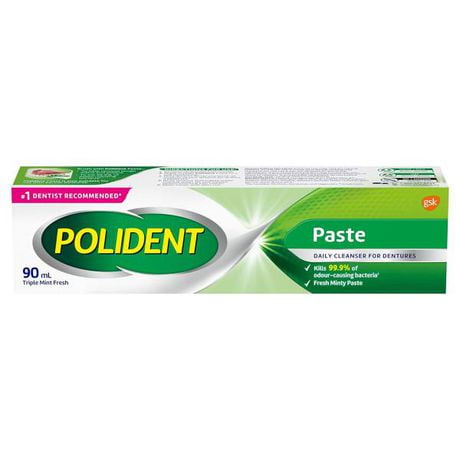 Polident Daily Paste for Denture, 90ml paste Triple Mint Fresh