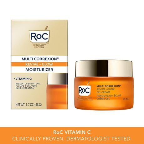 RoC - Multi  Correxion®️ - Revive + Glow Gel Cream with Vitamin C (50ml), Cream 50mL