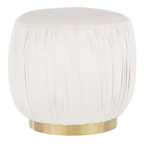 Ruched Glam Ottoman by LumiSource