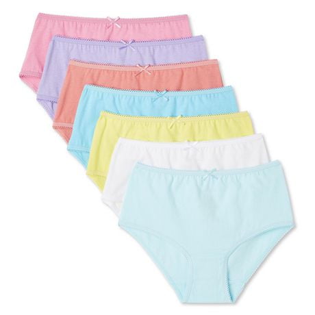 George Girls' Cotton Briefs 7-Pack, Sizes 4-12