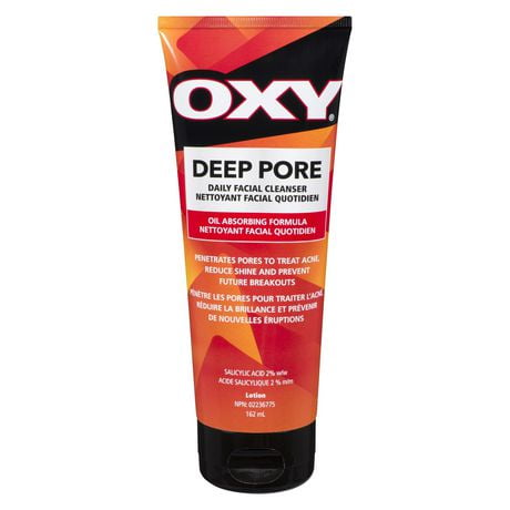 OXY Deep Pore Daily Facial Acne Cleanser with Salicylic Acid, For Stubborn Acne, Blackheads and Visible Pores, Facial Acne Cleanser, 162ml