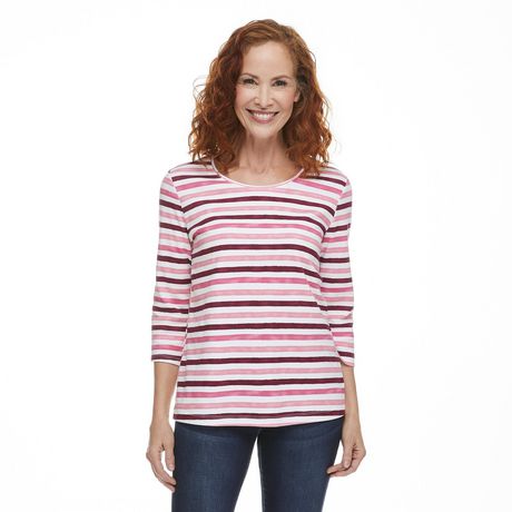 Penmans Women's Striped Crew Neckline Tee | Walmart Canada