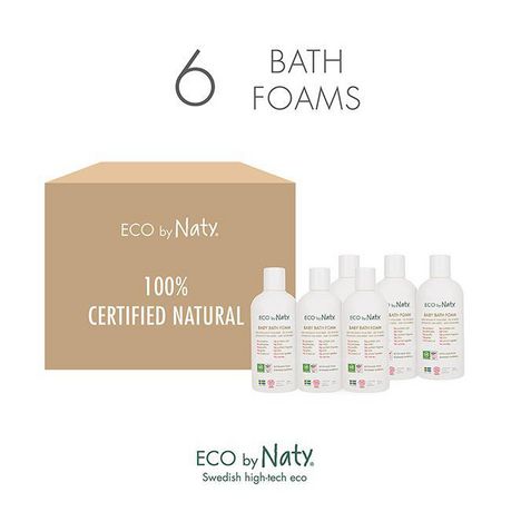 Eco By Naty Mousse De Bain Douce Pour Bebe Certifiee Par Ecocert Pour Peaux Sensibles Avec