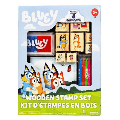 Bluey Wooden Stamp Set, Age Range: 3+