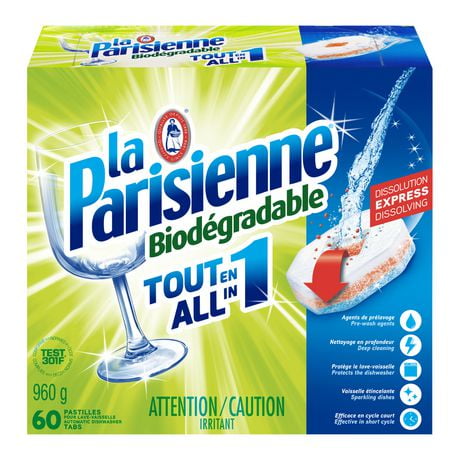 Pastilles pour lave-vaisselle La Parisienne La Parisienne, marque de confiance synonyme de qualité et d’efficacité, offre maintenant des pastilles 5 en 1 révolutionnaires pour le lave-vaisselle.