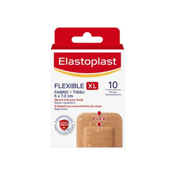 Elastoplast Flexible XL Fabric Bandages, 10 strips